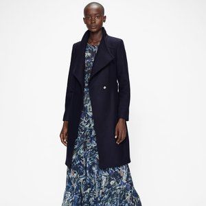 Sandra Long Wool Wrap Coat